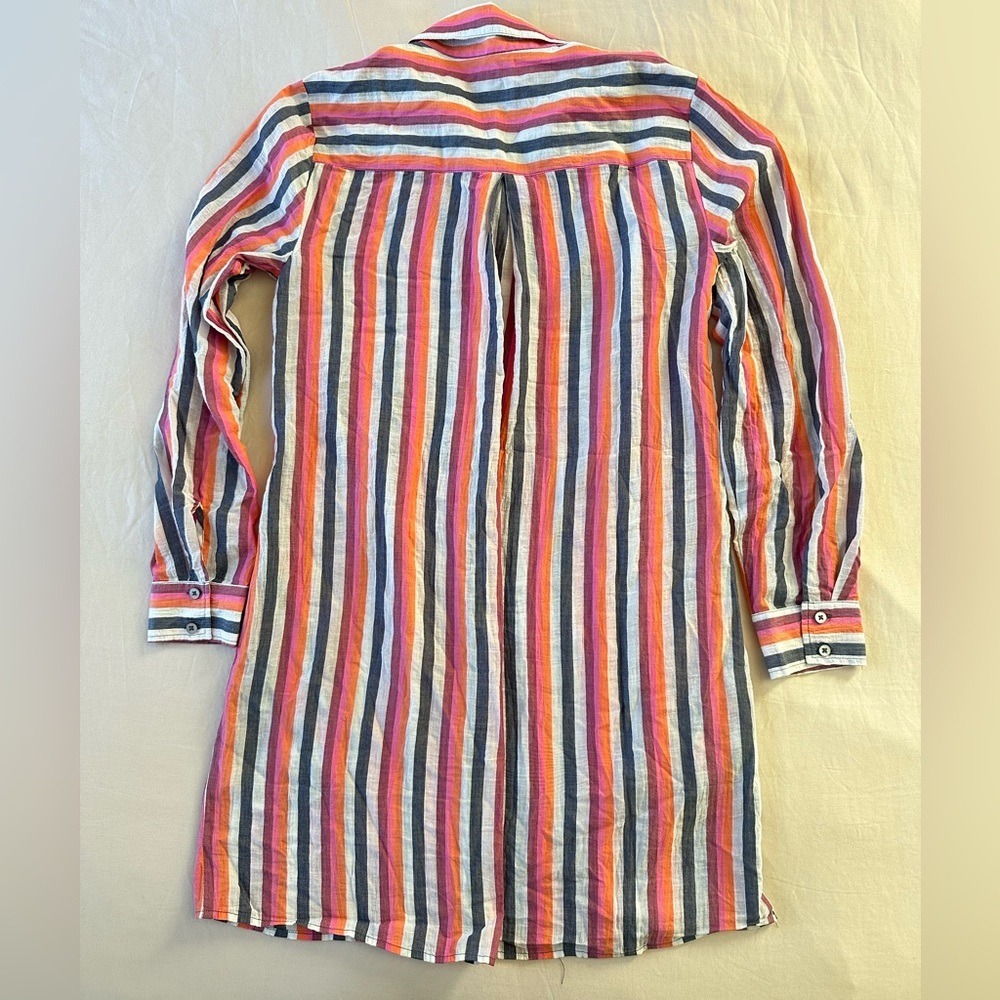 NIC + ZOE Striped Cotton Shirt Dress Size S - Picture 9 of 9